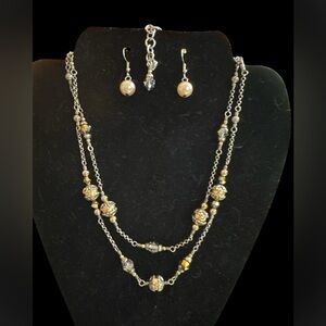 Brighton Silver and Gold balls necklace.
